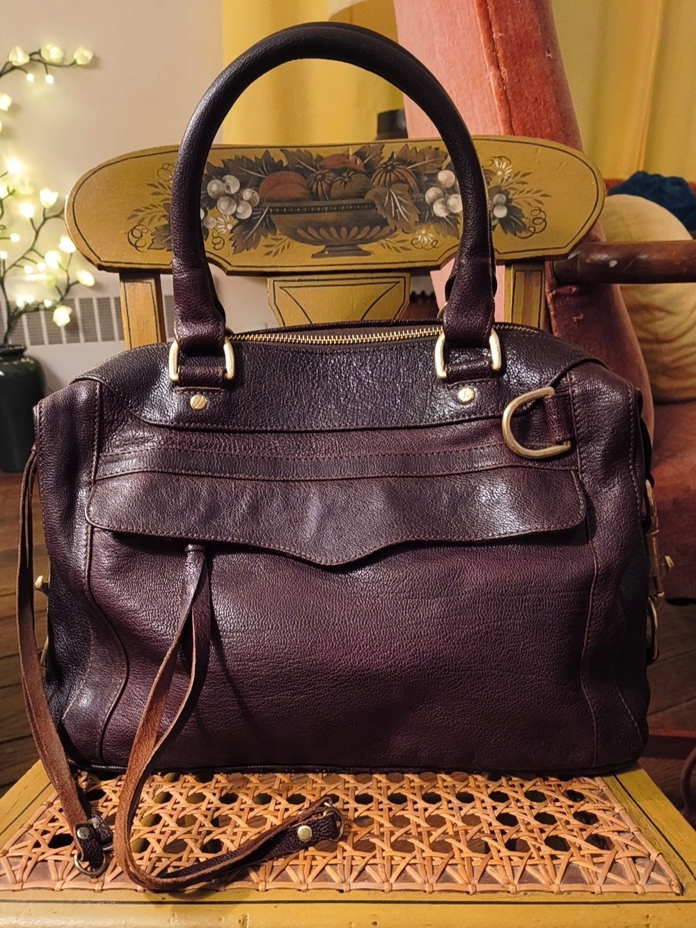 Rebecca Minkoff glazed espresso Morning After Mini satchel, 2006.